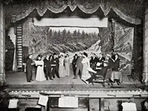 Rehearsing a play in ordinary clothes