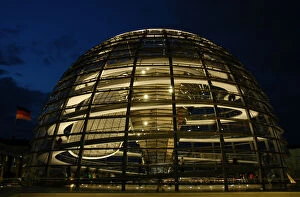 Reichstags Dome by Norman Foster (b.1935). Night. Berlin. G