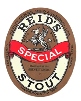 Reid's Special Stout Bottled at Brewery Label