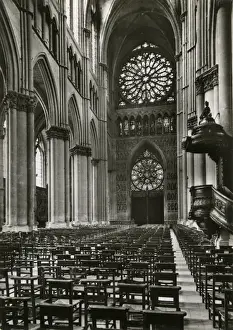 Reims, France - interior of Reims Cathedral