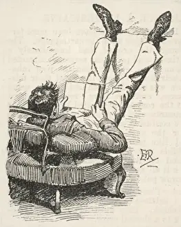 Propped Prints: Relaxed Read 1893