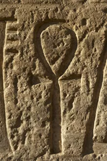 Ansata Gallery: Relief with the Ankh. Temple of Ramses III. New Kingdom. Egy