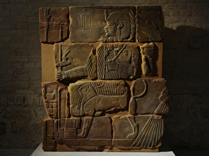Relief from the chapel of king Amanitenmemide protected by t Relief from the chapel of king Amanitenmemide protected by t