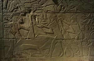 Egyptians Gallery: Relief depicting a butchering scene. Egypt