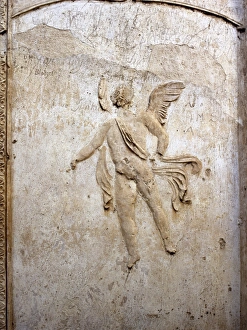 Relief depicting Cupid. Temple of Isis. 2nd century BC. Pomp Relief depicting Cupid. Temple of Isis. 2nd century BC. Pomp