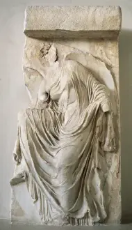 Athena Prints: Relief depicting Nike or Victory tie his sandals. Bastion of