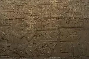 Images Dated 26th November 2003: Relief depicting a pharaoh making an offering to the Gods