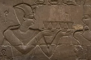 Images Dated 26th November 2003: Relief depicting a pharaoh making offerings to the god MIN