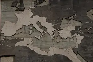 Relief map of the Roman Expansion. Rome. Italy