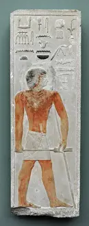 Polychromed Prints: Relief of the tomb of the chamberlain Se-khenti-ka. Egypt