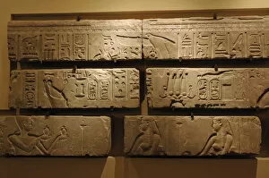 Images Dated 25th August 2007: Reliefs from the temple of Ptolemy I Soter (367-283 BC) in S
