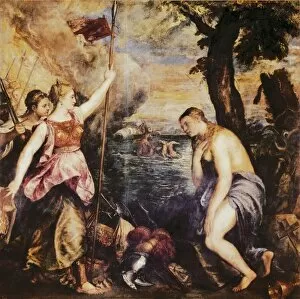 Titian Collection: Religion Succoured by Spain
