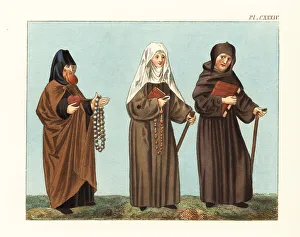 Rosaries Prints: Religious habits of the 15th century