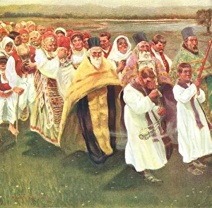 Collared Prints: Religious Procession