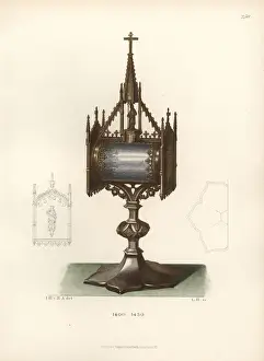 Plated Prints: Reliquary in gold-plated silver from the first