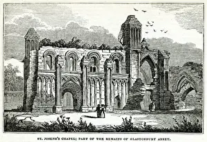 Glastonbury Prints: Remains of Glastonbury Abbey