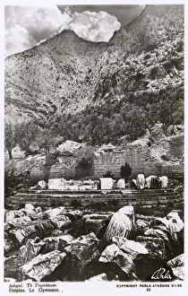 Remains of the Gymnasium at Delphi, Greece