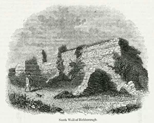 Remains of Roman fort at Richborough, Kent