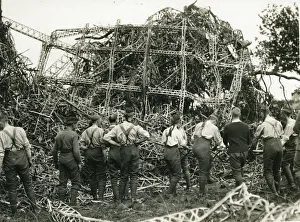 Images Dated 18th September 2018: Remains of Zeppelin L32 (LZ74) at Great Burstead, Billericay