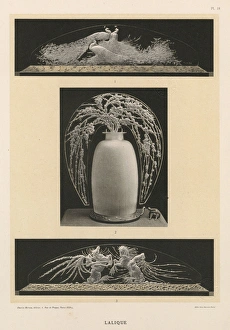 Images Dated 16th August 2017: Three remarkable glass lamps by Rene Jules Lalique