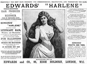Images Dated 3rd November 2011: Remarkable results from Edwards Harlene for hair, 1892