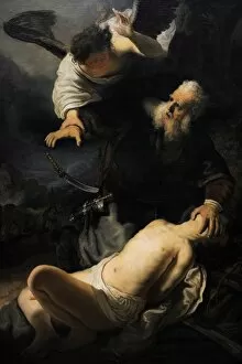 Rembrandt (1606-1669) Dutch painter and etcher. The Sacrifi