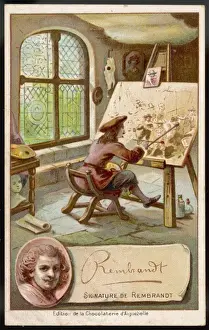 1606 Prints: Rembrandt / Anon Card