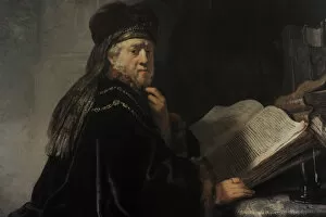 Rijn Collection: Rembrandt van Rijn (1606-1669). A Scholar in his study or A