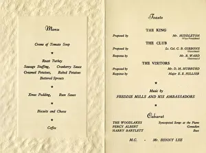 REME Woolwich, Dinner Dance card