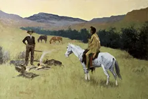 Private Prints: REMINGTON, Frederic (1861-1909). The Conversation