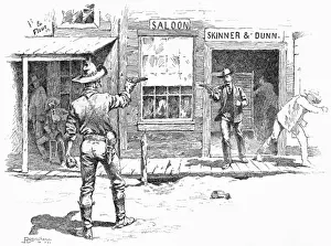 Remington Prints: Remington / Gunfight 1888