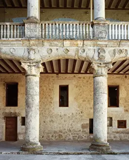 Courtyard Prints: Renaissance Art. Spain. Cuellar. Castle. 15th century. Parad