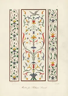 Ornamentsofallclassicalartepochs Prints: Renaissance mural from the Ducal Palace, Mantua, Italy