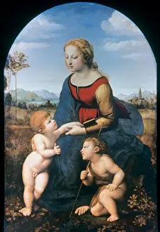 Louvre Prints: Renaissance. Raphael (1483-1520). Italian painter. La Belle