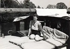 Onboard Prints: Rene Fraser on board Ivernia at jetty in 1938 / 9