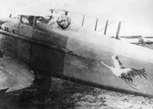 Aces Gallery: Rene Paul Fonck, French aviator, in his SPAD plane