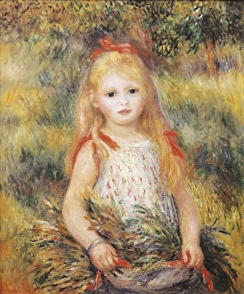 Impressionists Gallery: RENOIR, Pierre Auguste. Little Girl Carrying