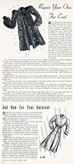 Coats Prints: Repair your own fur coat, 1944