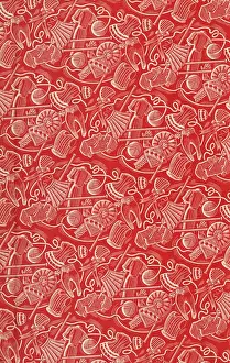 Repeated Prints: Repeated design featuring knitted clothing, c. 1940s