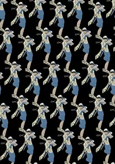 Images Dated 22nd April 2016: Repeating Pattern - Art Deco Woman