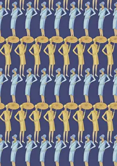 Repeating Pattern - Art Deco Women