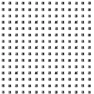 History Repeats Itself Prints: Repeating Pattern - Brushed velvet top hats