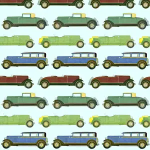History Repeats Itself Prints: Repeating Pattern - Car / Motoring