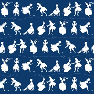 Loss Gallery: Repeating Pattern - Cinderella Story - green background