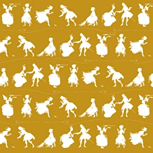 Loss Gallery: Repeating Pattern - Cinderella Story - yellow background