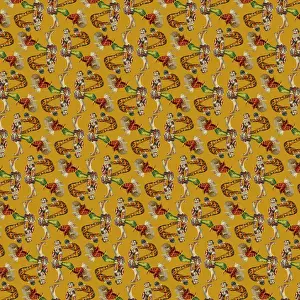 Repeating Pattern - circus clowns perform balancing act