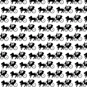 Abstract Prints: Repeating Pattern - Coach and Horses
