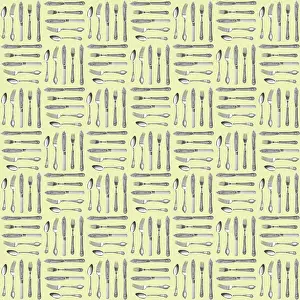 History Repeats Itself Prints: Repeating Pattern - Cutlery