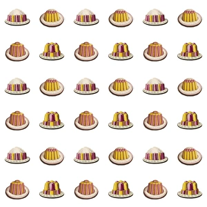 History Repeats Itself Gallery: Repeating Pattern - Desserts on white background