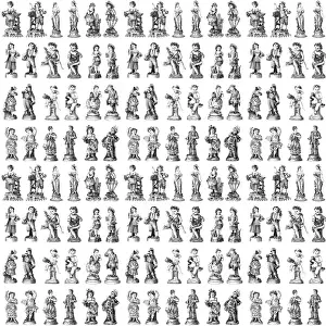 History Repeats Itself Prints: Repeating Pattern - Figurines